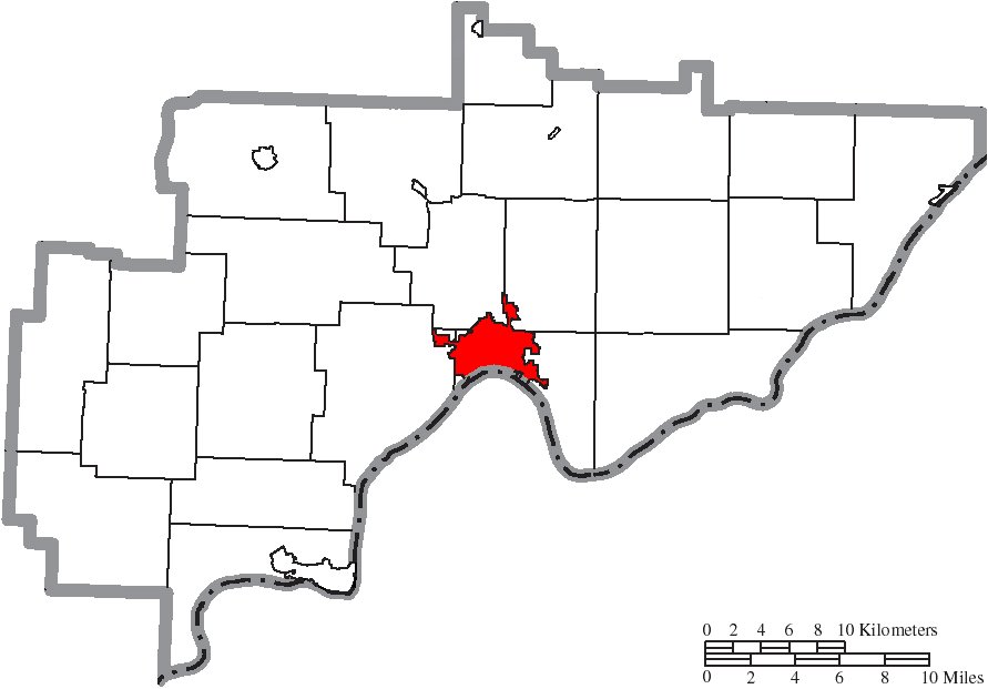 Marietta, OH - Ragiv:Map of Washington County Ohio Highlighting Marietta City.png - Vükiped